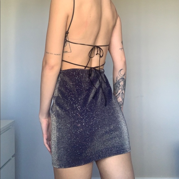 Urban outfitters sparkly blue dress - Picture 2 of 3